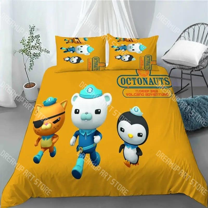 3D Print Octonauts Cartoon Anime Bedding Set Twin Queen King Full Size Duvet Cover Pillowcase Bed Boys Girls Adult Home Textiles