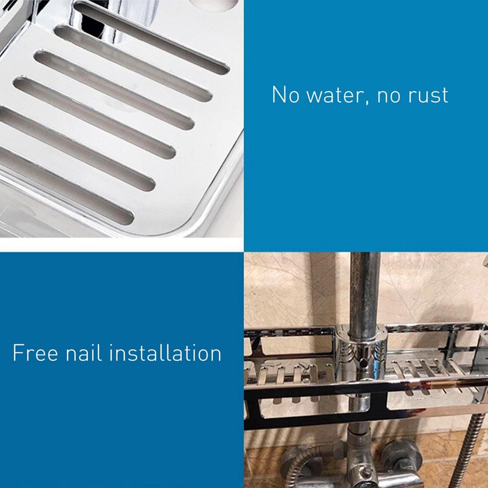 Rod Soap Dishes Removable Stand ABS Storage Rack Bathroom Organization Shower Rack Soap Holder