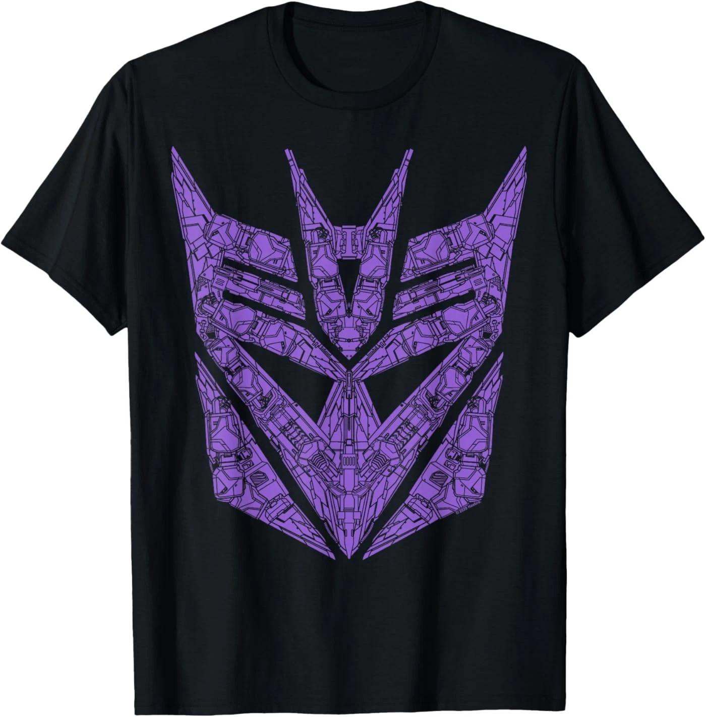Transformers Decepticons Purple Icon Filled Logo T-Shirt L