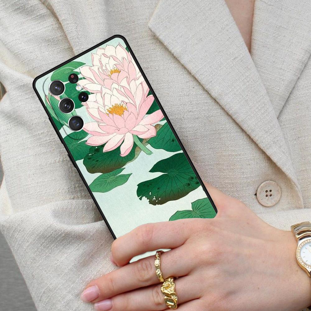 Lotus Flower Cell Phone Case for Samsung Galaxy S26 Ultra S25 S24 S23 S22 S21 S20 Note10 Cover