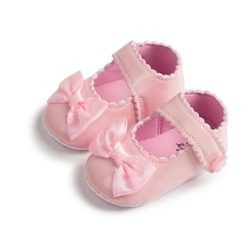 Reflective Baby Pre-Walking Shoes for 0-1 Year Olds - Bow Knot, Soft Sole, Non-Slip, Breathable.