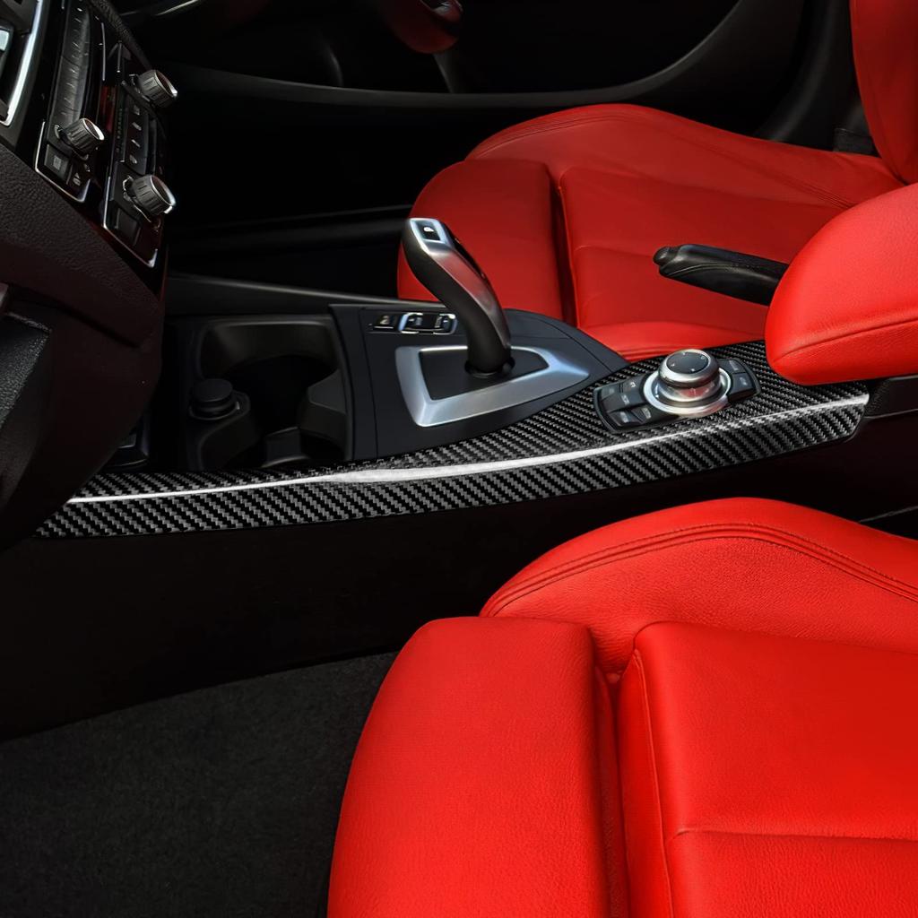 AIRSPEED Carbon Fiber Console Multimedia Button Panel Cover for BMW and Custom Interior Drive Only F20, F21, F22, Accessory, Right-Hand (Black)