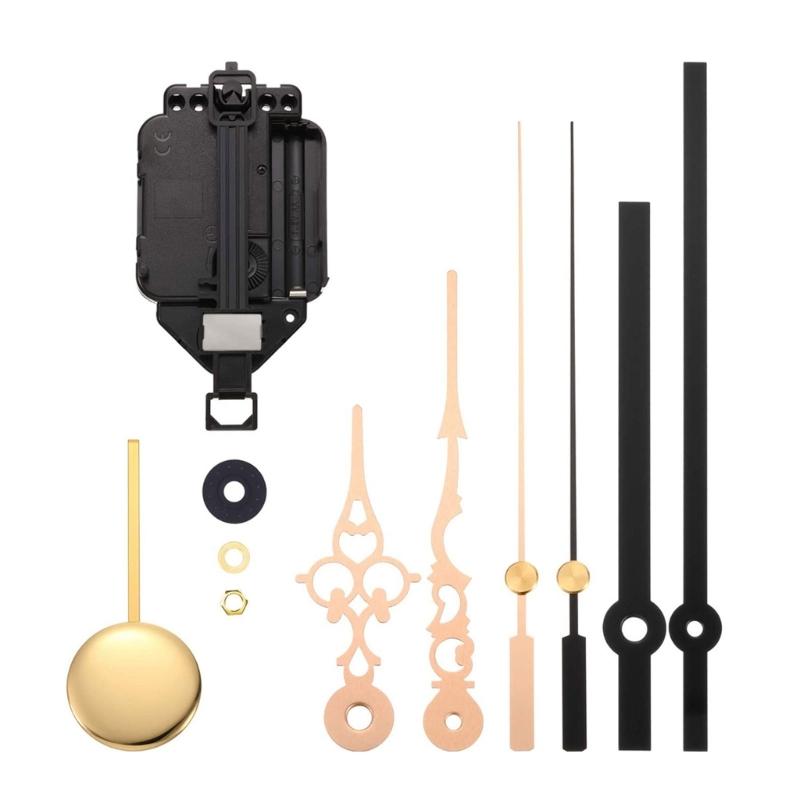 Pendulum Clock Mechanism Set Wall Clock Motor Replacement with Multiple Hands Pointer and Pendulum Repairing Kits