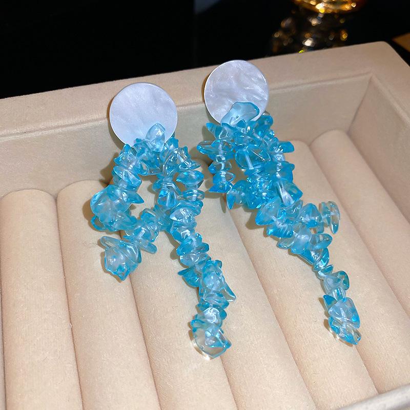Dopamine Geometry Element Ring Earrings Women's Round Face Explosion Premium Sense Earrings Niche Design Stud Earrings Sweet Earrings