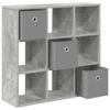 Concrete Grey Sideboard with Drawers 73.5 x 24 x 69.5 cm