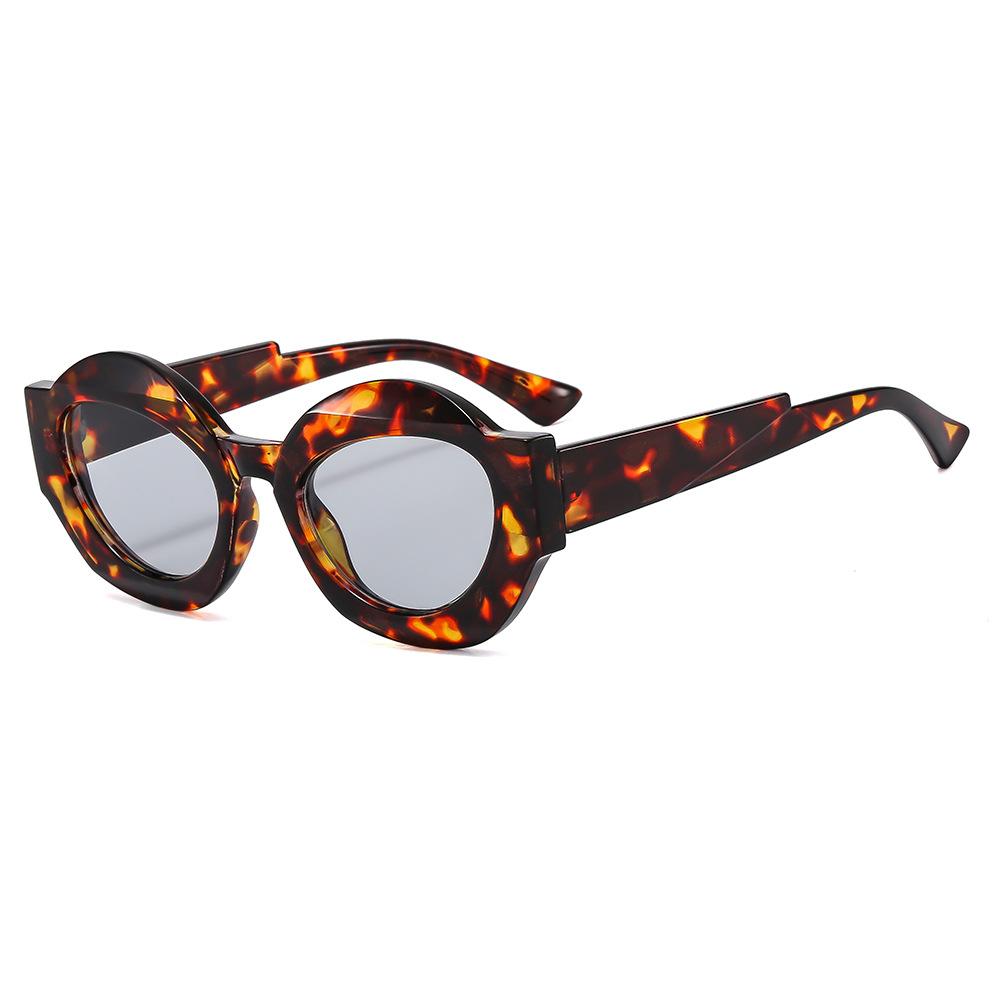 

Vintage Round Sunglasses Women Men Two Tone UV400 Luxury Brand Designer Shades for Female Male Sun Glasses as picture