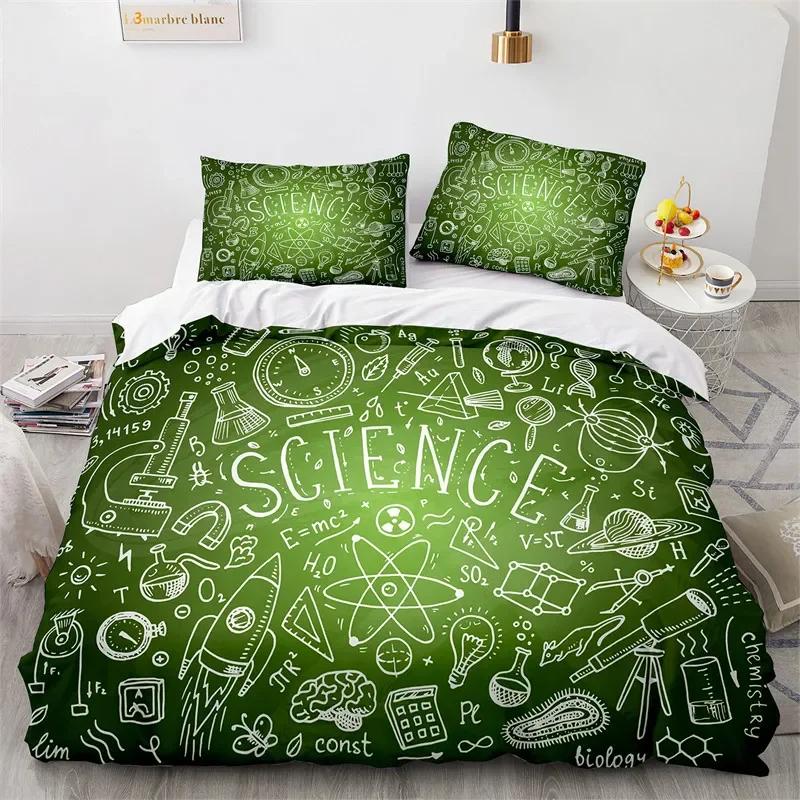 

Comforter Math Equation Twin Queen Science Chemistry Geometry Mathematics Formula Pattern Bedding Set For Child Student Room Comforter (quilt)-EU Single(135*200cm)3pcs