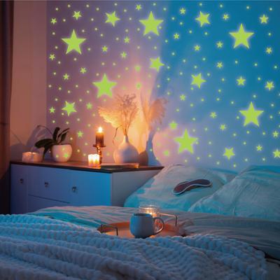 Świecąca Gwiazda Naklejka na Ścianę DIY Błyszczące Gwieździste Niebo Luminous Dekoracja Domu Sypialni Pokoju Dziecięcego Luminous Naklejka