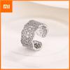 BF CLUB 925 Sterling Silver Rings For Women Open Minimalist Retro CZ Ring Creative Anillos Bague Fine Jewelry