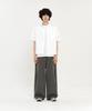 SIGNATURE Multi-Tuck Wide Slacks [Gray Stripe]