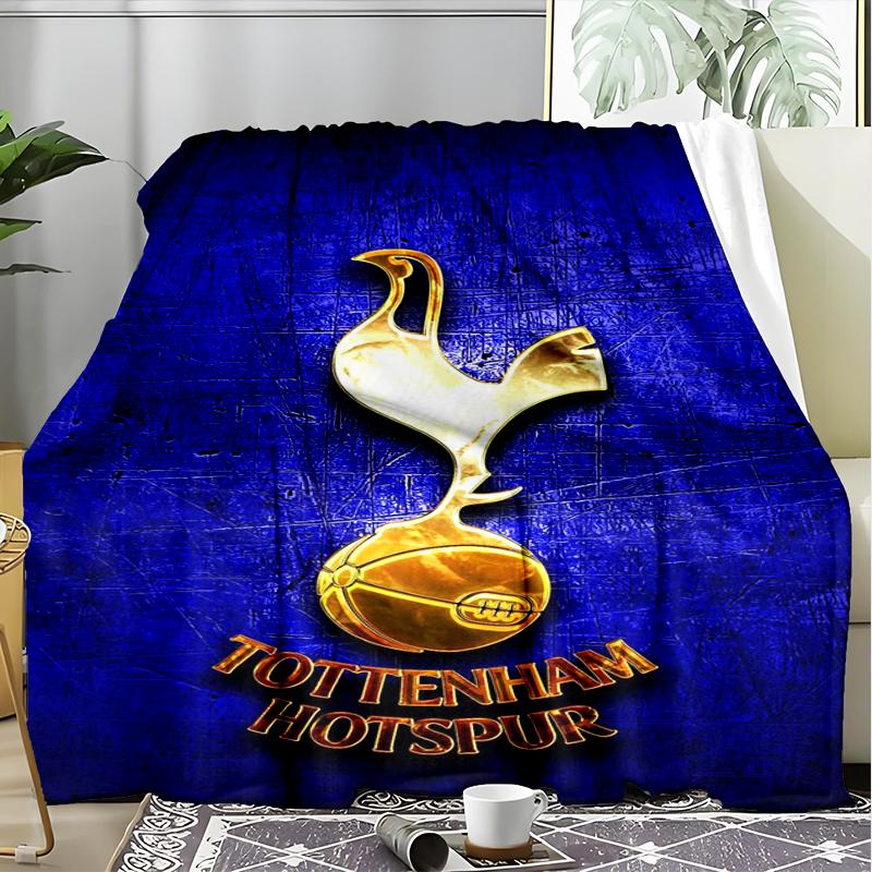 1 Stück Tottenham Hotspur F.C Design Gedruckte Weiche Flanelldecke Überwurf für Schlafzimmer Wohnzimmer Sofa Camping Reise Fan Geschenke Weihnachtsgeschenke