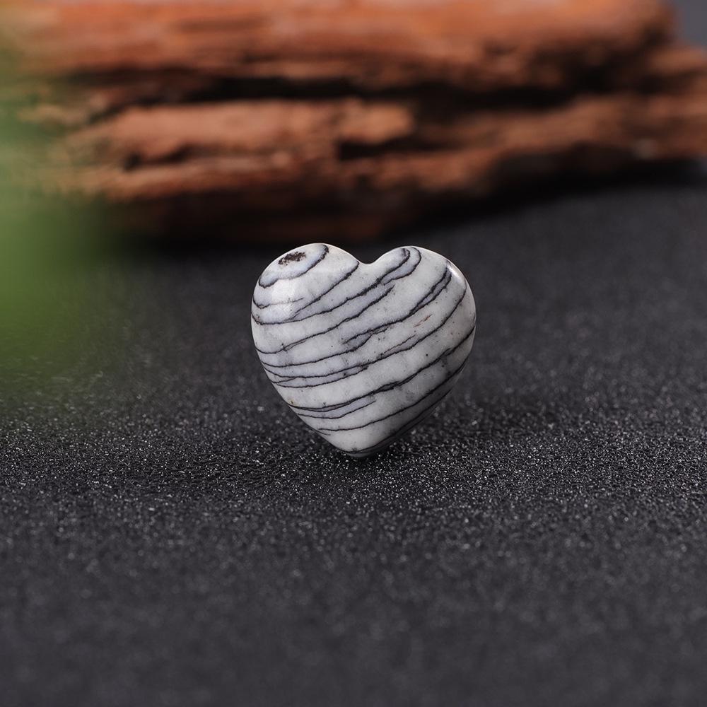 8x20mm Natural Stone Peach Heart Pendant - Crystal, Jade, Agate Gem for DIY Jewelry