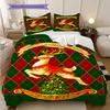 1PC Christmas theme pattern Bedding Quilt Set Quilt Cover Pillowcase Home Decoration Birthday Gift (1 * duvet cover + 2 * pillowcase, without core)