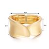 New Hinge Gold Bangle Metal Open Bracelet Jewelry Accessories Solid Color Chunky Bangle Bracelet Punk Alloy Irregular Wrist Cuff