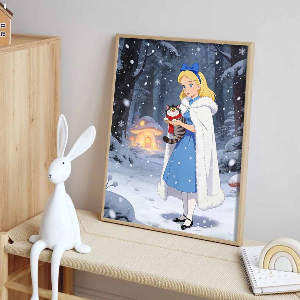 Disney Themed Alice Winter Diamond Painting Kit Handmade diy5D Home Decoration Gift