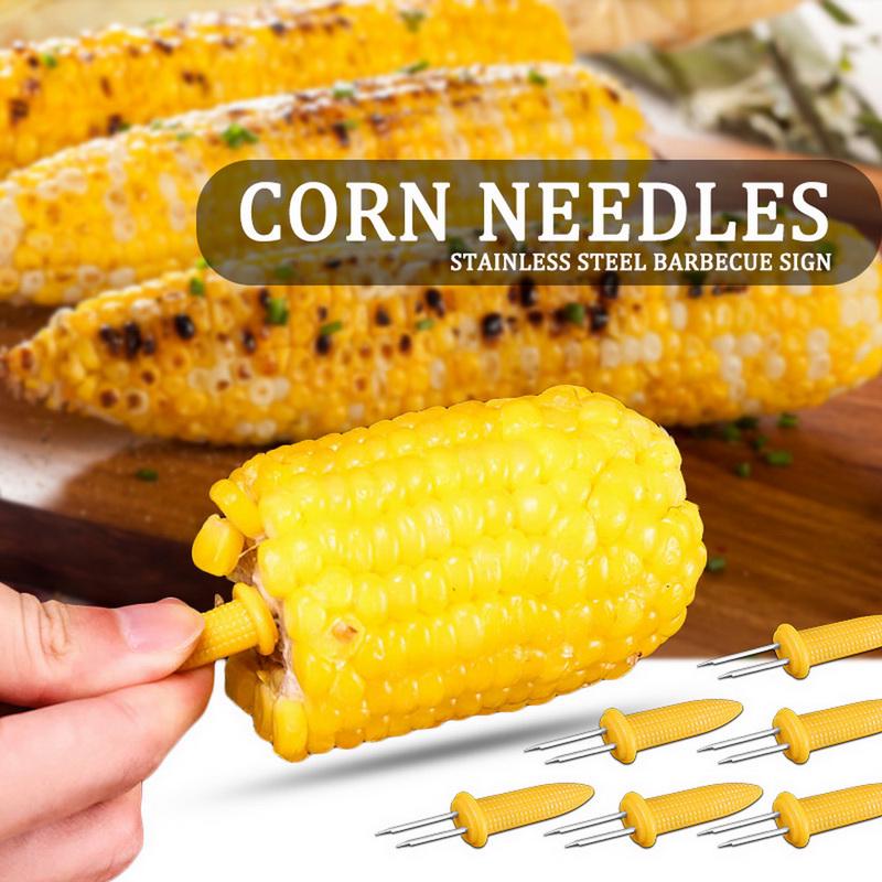 12x STAINLESS STEEL PINS CORN ON THE COB HOLDERS BBQ PRONGS SKEWERS FORKS PARTY 12x STAINLESS STEEL PINS CORN ON THE COB HOLDERS BBQ PRONGS SKEWERS FORKS PARTY