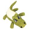 Pet Teething Plush Toy Soft Funny Cute Cartoon Animal Shaped Stuffed Dog Chew Toy for Home Grass Green