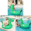 Adult Green Dinosaur Inflatable Swim Ring Thick Pvc Pool Float Raft
