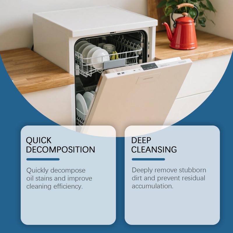 12Pieces Dishwasher Cleaner Tablets - Powerful Degreasing & Descaling, Removes Limescale, Household Cleaning Supplies
