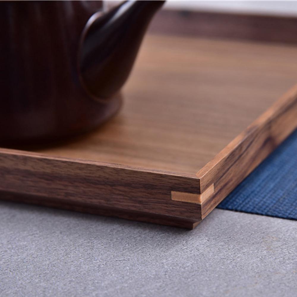 Square Wooden Serving Tray Wooden Wooden Platter Tea Serving Serving Tray Dining Room