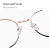 81565 Women's Fashionable Anti-Blue Light Oval Metal Frame Glasses