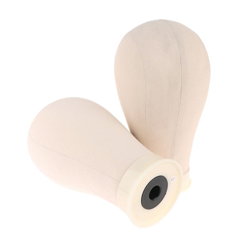 Canvas Wig Head Wig Stand 21-24Inch Mannequin Head For Hairstyling Displaying Making Wig Stand With Head Wig Supports Holder