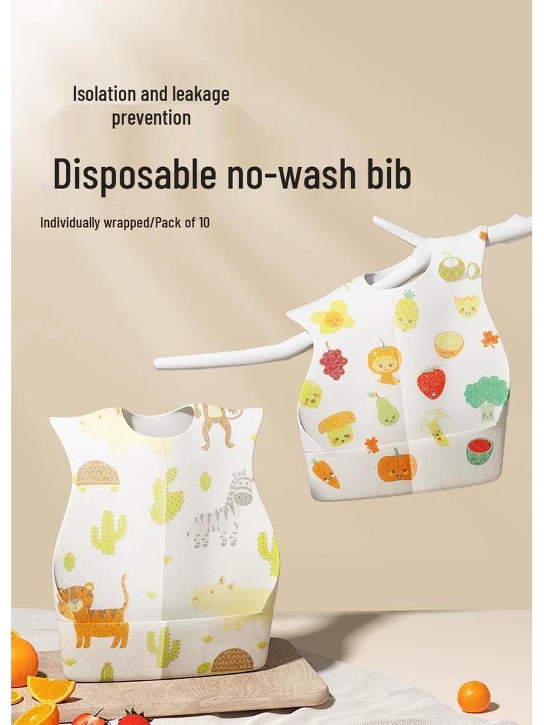 Waterproof Infant Disposable Baby Bibs - Anti-Spill and Anti-Dirty Food Towels