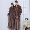 Winter Flannel Hooded Nightgown: Thick Coral Fleece, Long Sleeve, Plus Size, Ready Stock