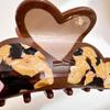 Elegant Retro Heart Hair Claw Clip In Stylish Acetate For Fashionable Women