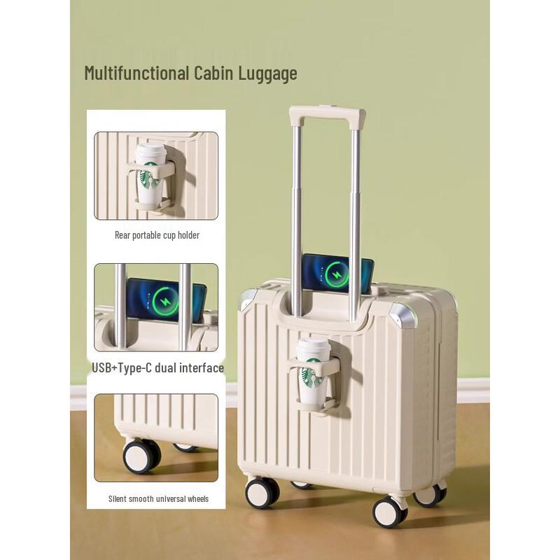 

Multi-functional Carry-on Luggage with Universal Wheels 18 inch