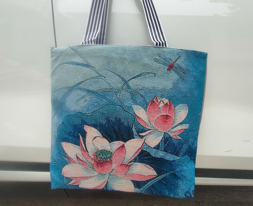 Harajuku Jacquard Canvas Bag Literary and Artistic Large-capacity Shoulder Bag Linen Trendy Cool Women's Bag