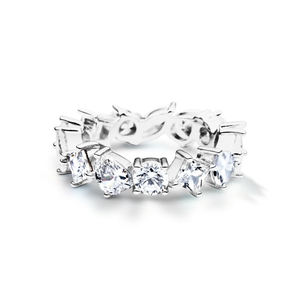 FROM NEW Inel pentru platină eternity metal alergie marca CZ diamant [CADOU YORK] femei, procesare, inel, prietenos,