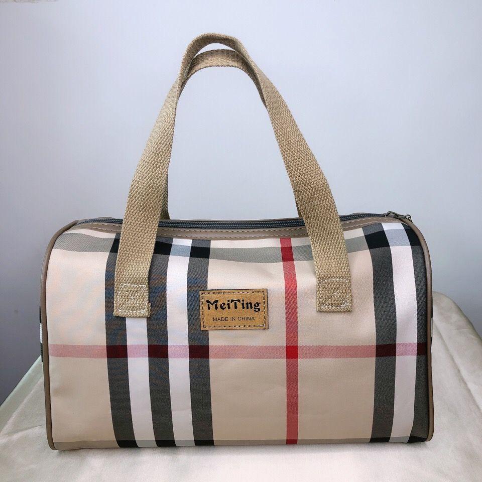 Große Wasserdichte karierte Reise-Kosmetiktasche & Toilettenartikel-Tasche für Herren