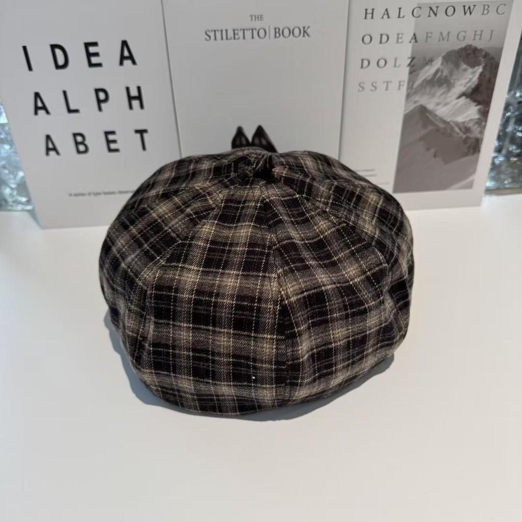 

Retro Blend Octagon Hat With Wide Brim For Fall Winter Fashion Style сірий колір