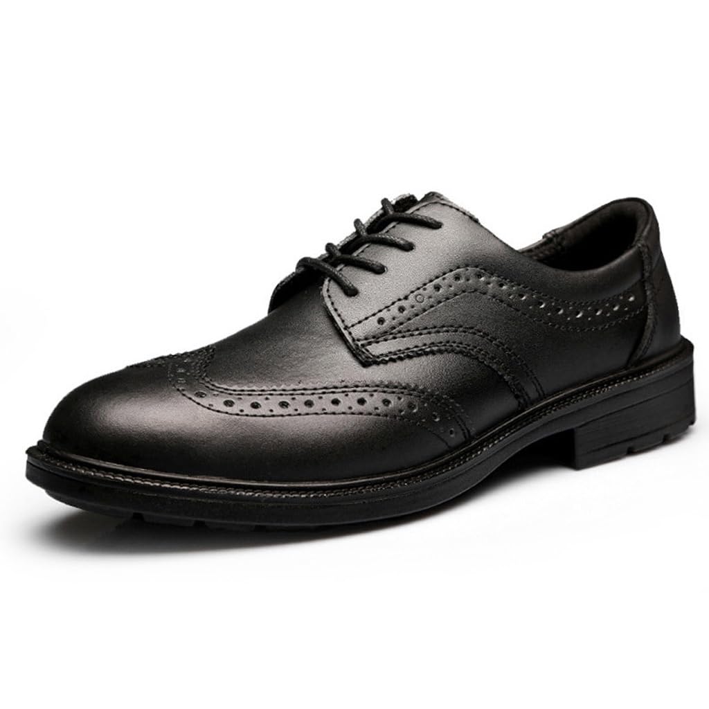 Placck Safety Business Work Genuine Size Men's Shoes, Shoes, Non-Slip Shoes, Leather, Wingtip, 26.5cm