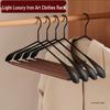 Nordic Style Iron & Beech Wood Luxury Clothes Hanger - High-Grade Solid Wood with Wide Shoulder and Anti-Corner Design.