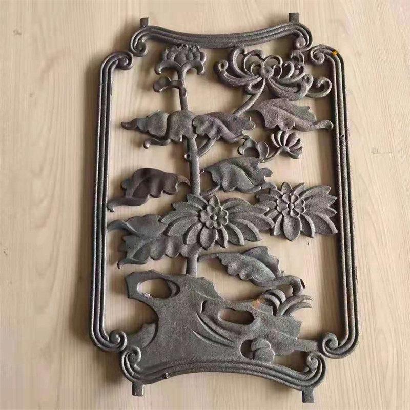 Wrought Iron Plum Orchid Bamboo Chrysanthemum Gate & Window Decoration Cast Iron Flower