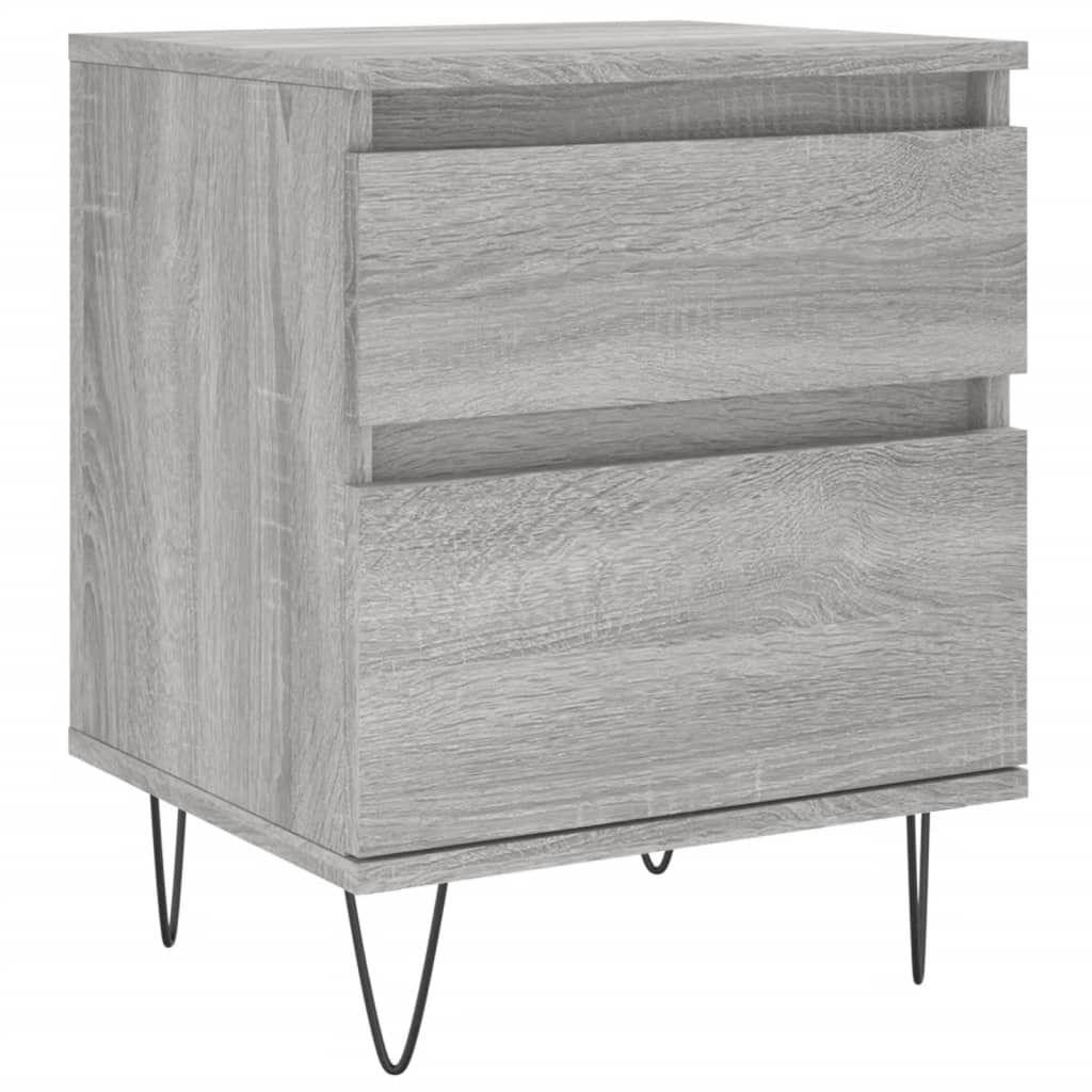 Nightstand Gray Sonoma 40 x 35 x 50 cm Particleboard