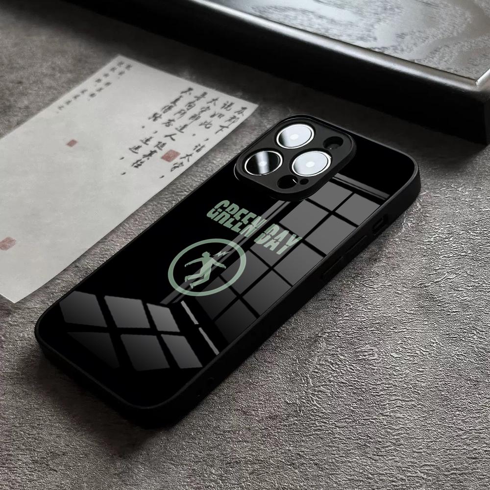 G-Green Day Band Phone Case For 17 Pro Max IPhone 16 Pro 15 12 11 13 Mini X XR XS 14 Plus SE Glass Cover