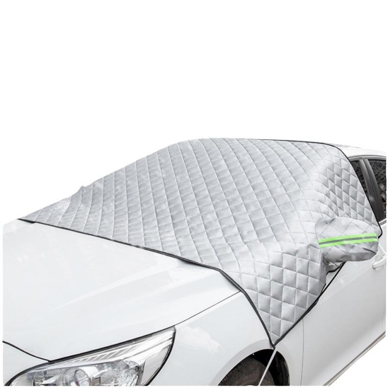 Double Layer Windproof Snow & Frostproof Car Sunshade Cover for Windshield & Half Body