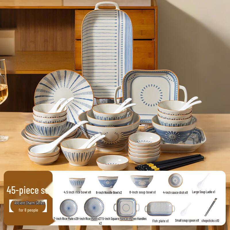 OIMG Underglaze Ceramic Dinnerware Set