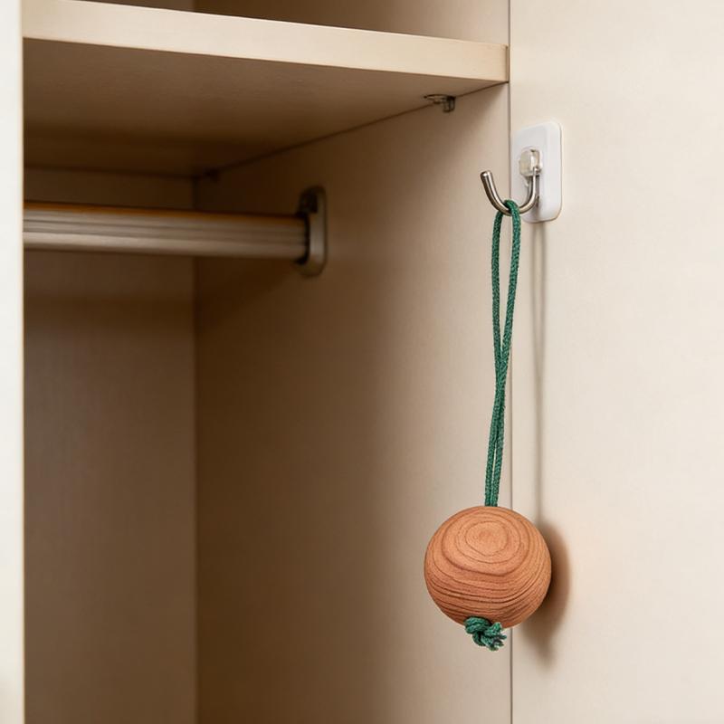 Cedarwood Balls For Home Decor Moisture-Proof Breathable Fragrance Accessories Wardrobe Cedarwood Beads 1Pc