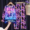 New Demon Hunters Children's Pajamas Long Sleeve Cartoon Girls Babies Middle and Older Children's Loungewear Set
