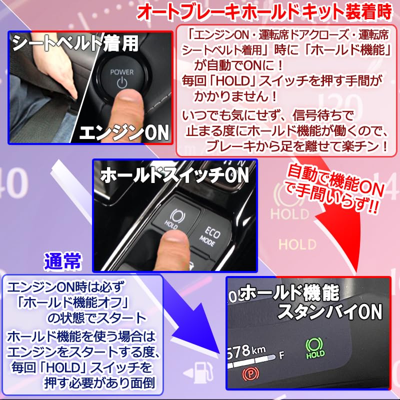 Auto Brake Hold Kit for Alphard and Vellfire (40 Series) - Plug-in