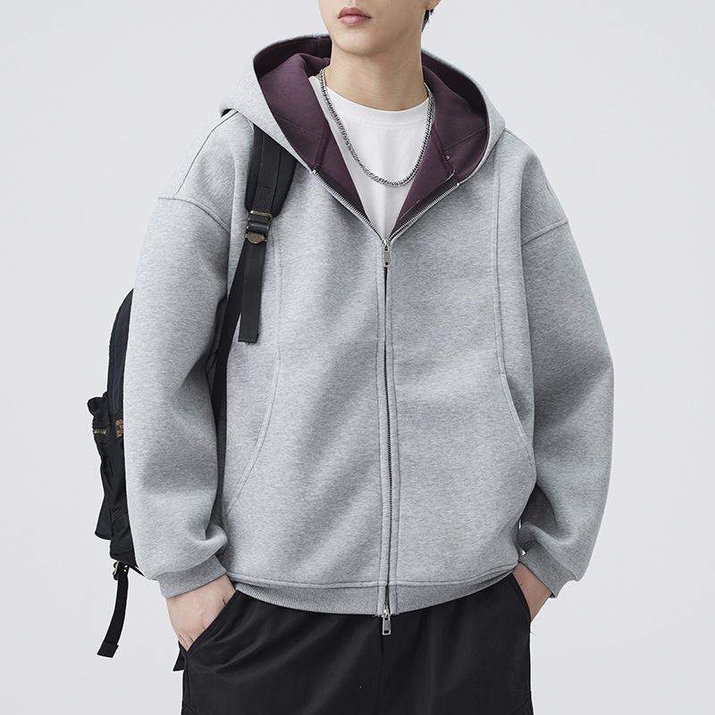 Men's Color Block Loose Casual Hoodie - Autumn 2026 Trendy American Style