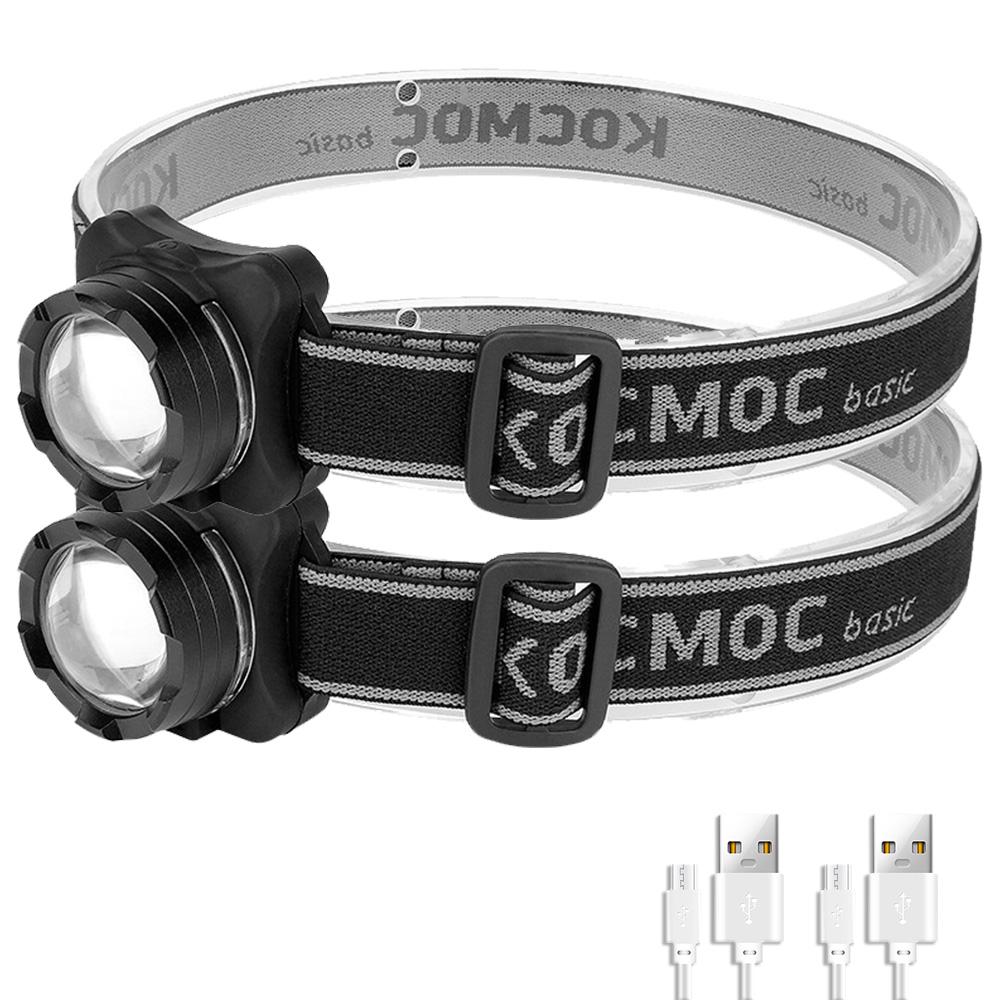 COB LED Headlamp USB Rechargeable Headlight LED Head Torch Built-in Battery Waterproof 3 Modes Camping Fishing Emergency Lantern