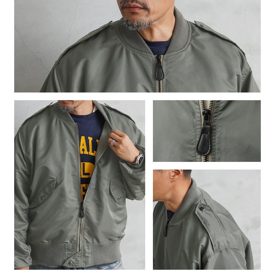 WAIPER US Military Early Model Flight SAGE Reprint 44 Inc. L-2B Jacket, MIL-J-7448C Model, [WP07] (Size (XXL) SAGE)