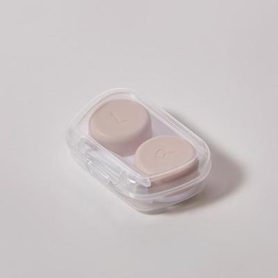 Custodia per lenti a contatto pastello beige