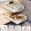 Kitchen Drawer Storage Shelves With Slide Rails Pull Out Cabinet Organizer Storage Tray Spice Bottle Storage Rack Space Saving