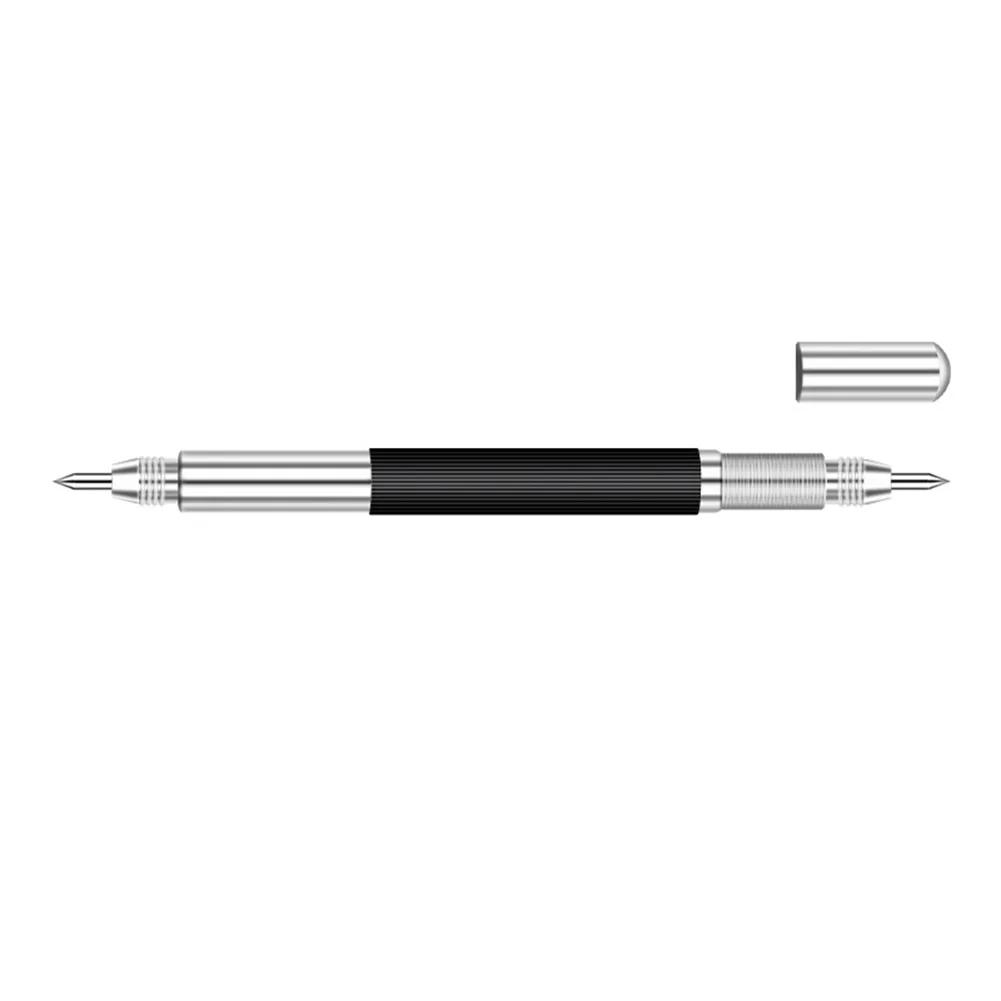 2Pcs Tungsten Carbide Tip Scriber Marking Etching Pen Double End Ceramic Glass Metal Wood Carving Scribing Marker Hand Tool